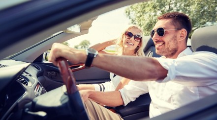 Guy Driving with the Best Driving Sunglasses