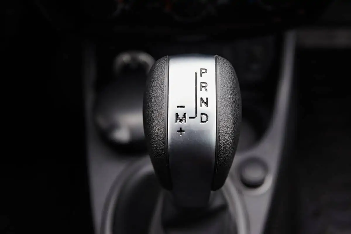 Close up of an automatic transmission gear stick