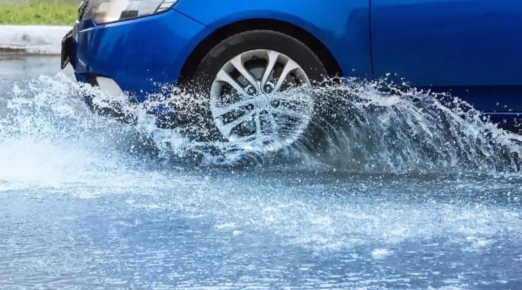 Car Driving With Water Inside