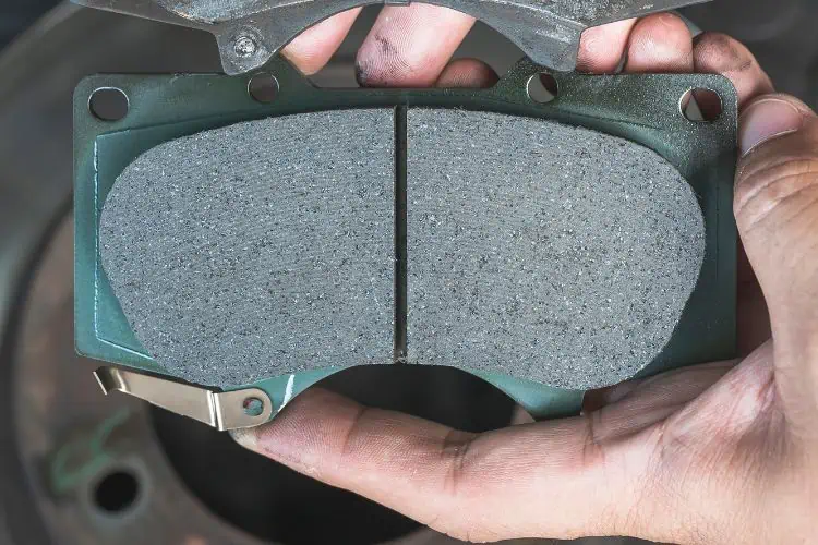Close up of new ceramic brake pads