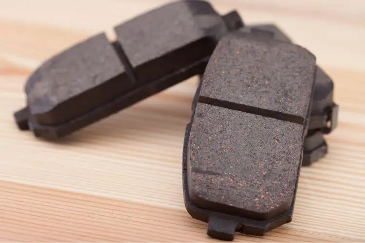 Close up of organic brake pads